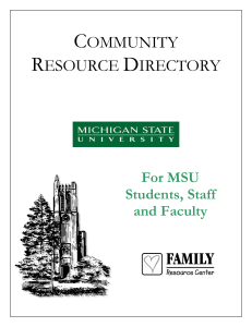 community resource directory - Family Resource Center
