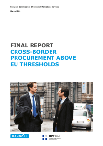 final report cross-border procurement above eu thresholds