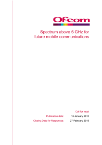 Spectrum above 6 GHz for future mobile - Stakeholders