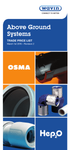 Trade price list - OSMA Above Systems Ground