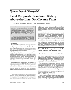 Total Corporate Taxation: Hidden, Above-the-Line, Non