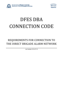 dfes dba connection code - Fire Alarm Monitoring Services
