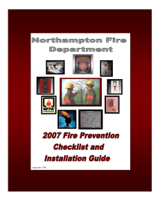 Fire Prevention Features Checklist.