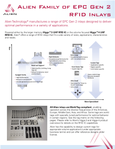 Alien Family of EPC Gen 2 RFID Inlays