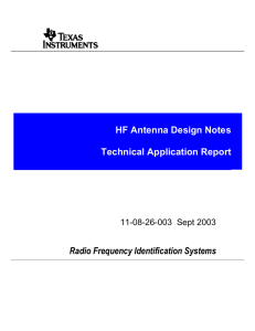 Radio Frequency Identification Systems HF Antenna Design Notes