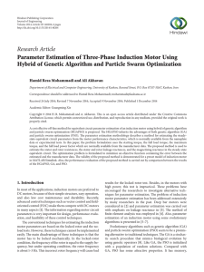 Parameter Estimation of Three-Phase Induction Motor Using Hybrid