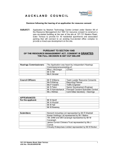 127-131 Newton Road - Hearing Decision Report 22 December 2010