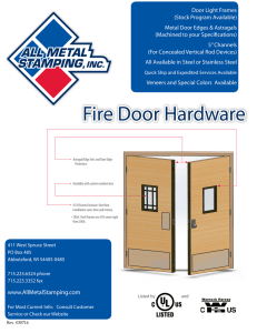 Fire Door Hardware - Metal Stamping, Inc.