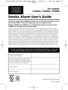 Smoke Alarm User`s Guide