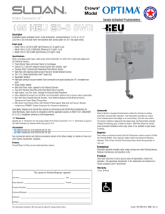 CROWN 195 ESS Flushometers Information Sheet