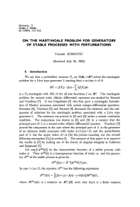 on the martingale problem for generators of stable