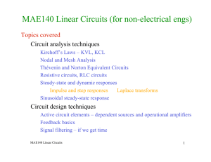 MAE140 Linear Circuits (for non
