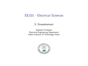 EE101 - Electrical Sciences