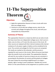 11-The Superposition Theorem Objectives