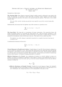 Physics 102 Lab 4: Circuit Algebra and Effective Resistance