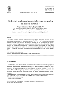Collective modes and current-algebraic sum rules in
