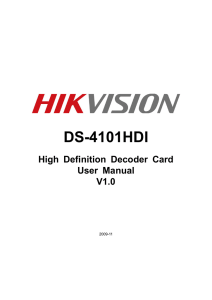 User Manual of Hikvision DS