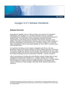 Voyager 6.5.1 Release Handbook