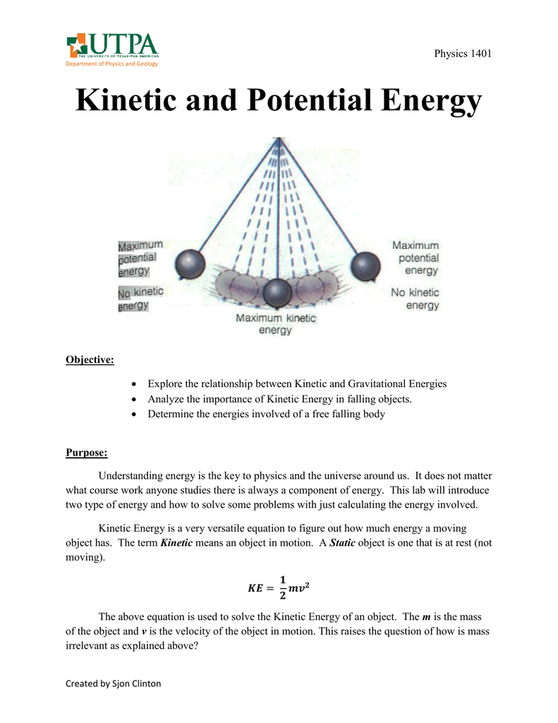 and Potential Energy