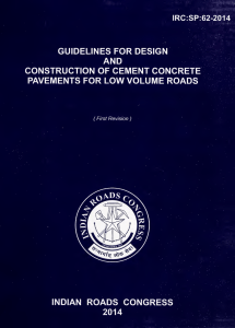 IRC SP 062: Guidelines for the Design and Construction of Cement