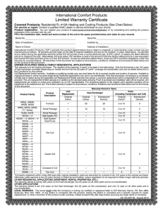 Limited Warranty Certificate