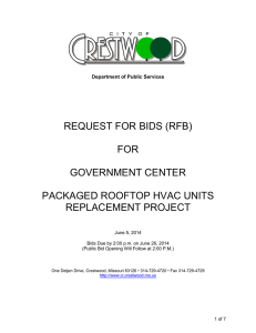 RFB Gov Center Rooftop HVAC Units Replacement Rroject