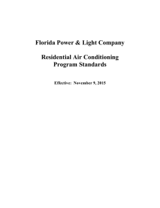 Residential Air Conditioning Program Standards