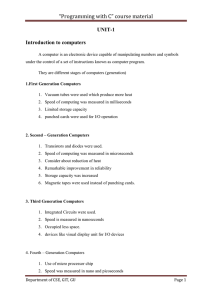 “Programming with C” course material