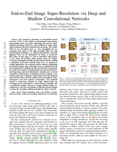 End-to-End Image Super-Resolution via Deep and