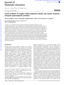 Facile synthesis of complex multi-component organic and organic