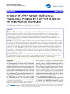 Inhibition of AMPA receptor trafficking at