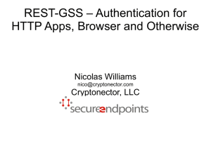 REST-GSS – Authentication for HTTP Apps, Browser and Otherwise