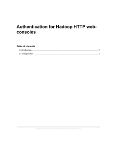 Authentication for Hadoop HTTP web