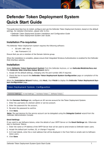 Defender Token Deployment System Quick Start Guide