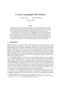 A Secure Cryptographic Token Interface