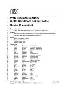 Web Services Security X.509 Certificate Token Profile