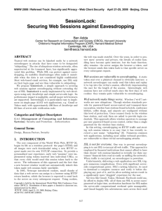 Securing Web Sessions against Eavesdropping