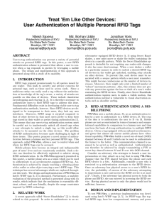 Treat `Em Like Other Devices: User Authentication of Multiple