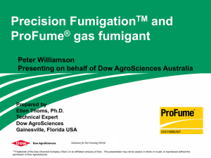 Precision Fumigation and ProFume Gas Fumigant
