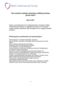 Non-medical catheter laboratory staffing working group report