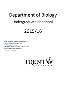 Department of Biology 2015/16