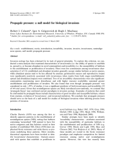 Propagule pressure: a null model for biological invasions