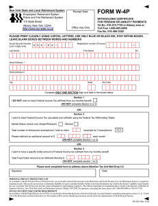 W-4P Form - Office of the State Comptroller
