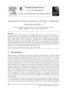 Interpolation of Sensory Data in the Presence of Obstacles