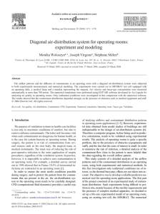 Diagonal air-distribution system for operating rooms: experiment