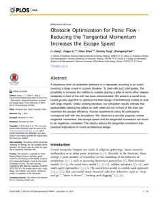 Obstacle Optimization for Panic Flow