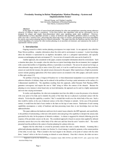 Proximity Sensing in Robot Manipulator Motion Planning : System