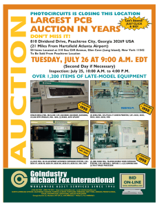 LARGEST PCB AUCTION IN YEARS