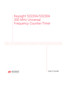 53220A/53230A 350 MHz Universal Frequency Counter/Timer