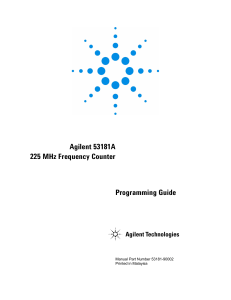 Agilent 53181A 225 MHz Frequency Counter Programming